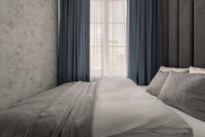 Zamykana sypialnia w Apartamencie z 1 sypialnią B414 Blue Velvet