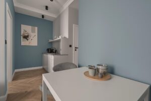 Część jadalniana w Apartamencie z 1 sypialnią B414 Blue Velvet