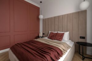 Zamykana sypialnia w Apartamencie z 1 sypialnią B417 Carmine Red