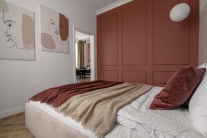 Zamykana sypialnia w Apartamencie z 1 sypialnią B417 Carmine Red