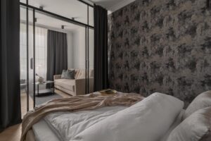 Zamykana sypialnia w Apartamencie z 1 sypialnią B419 Classic Cream