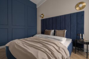 Zamykana sypialnia w Apartamencie B513 Gentleman Blue