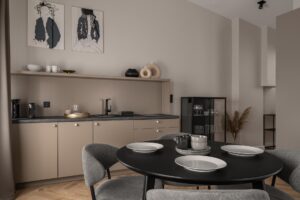 Część jadalniana w Apartamencie B513 Gentleman Blue