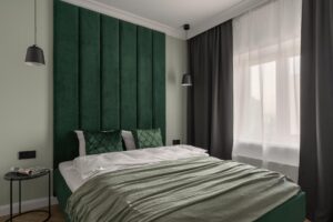 Zamykana sypialnia w Apartamencie z 1 sypialnią B508 Minty Green
