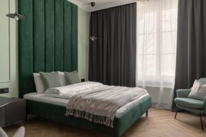 Łóżko w Apartamencie SUPERIOR B416 Minty Green